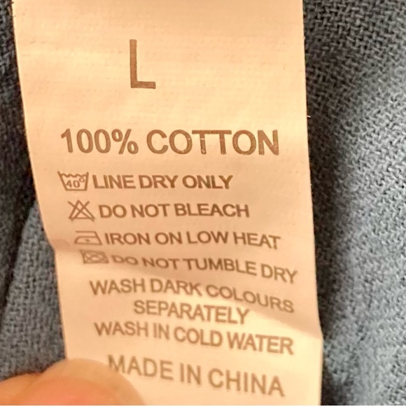 SOFT Cotton Women’s Blue Shortsleeved Top with Wish Dandelion Design size Large - Picture 5 of 5